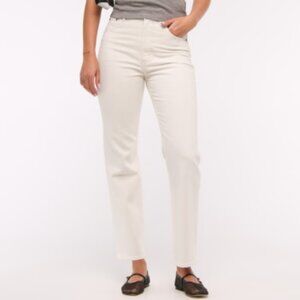 Abercrombie & Fitch Curve Love Ultra High Rise Ankle Straight Jean
